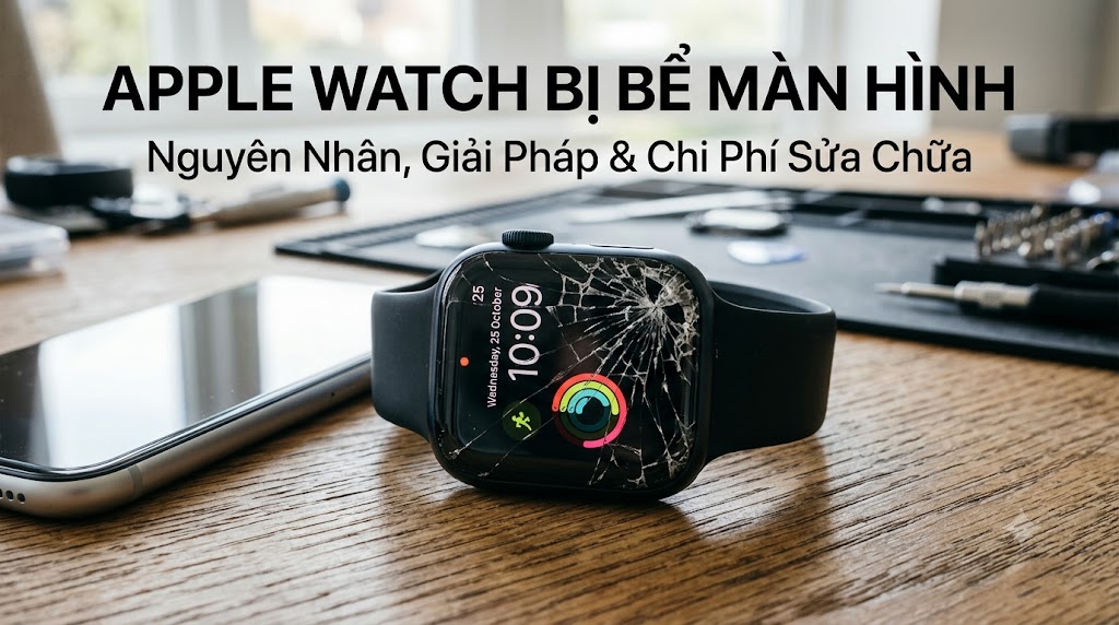 Apple Watch bị bể màn hình: Cách phân biệt vỡ kính, rủi ro tiềm ẩn và các bước xử lý an toàn