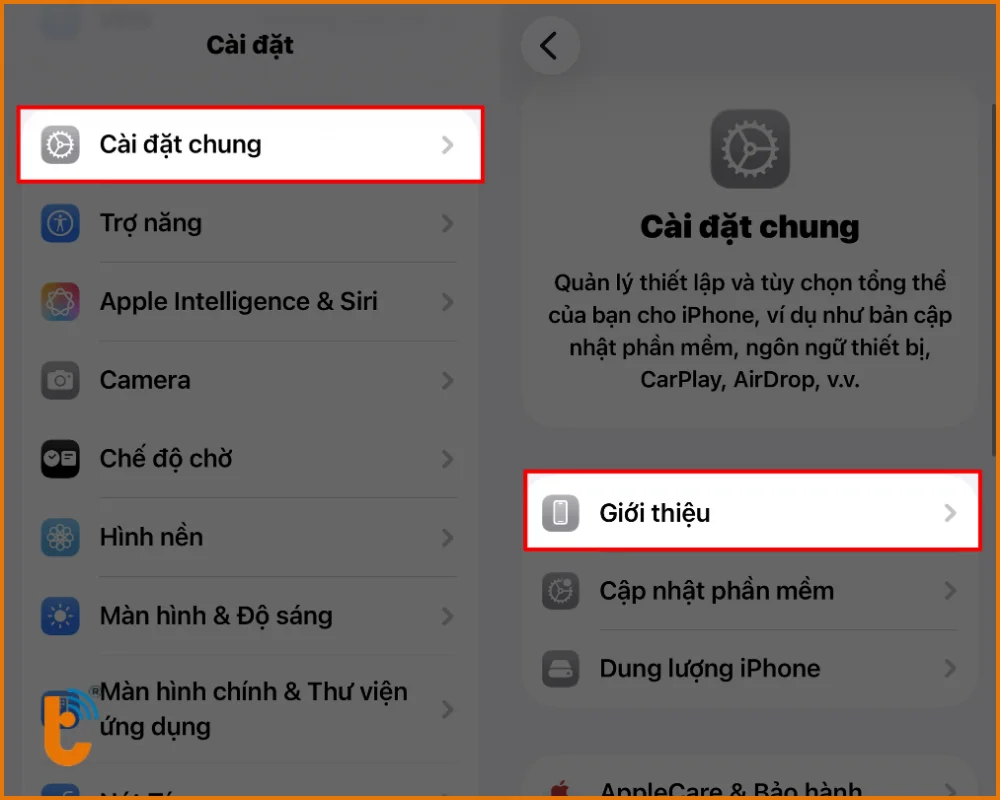 Cập nhật Cài đặt