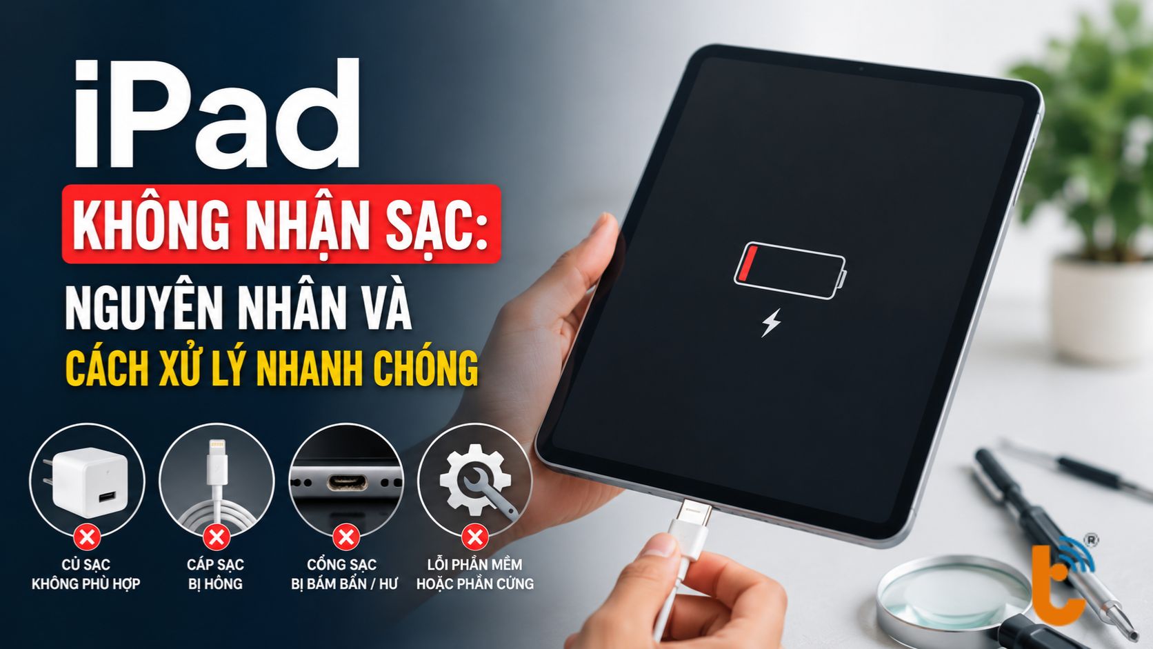 iPad không nhận sạc: Nguyên nhân và cách xử lý nhanh chóng