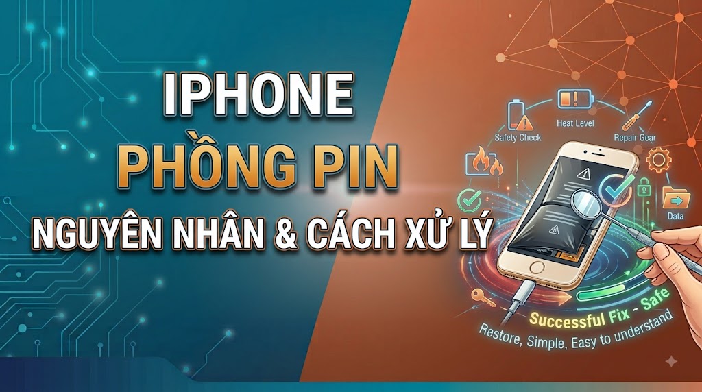 Pin iPhone bị phồng có nguy hiểm không? Dấu hiệu nhận biết và cách xử lý an toàn