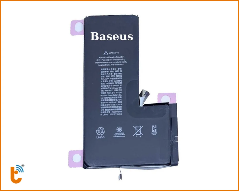 Pin Baseus có kích thước bằng với pin zin của iPhone