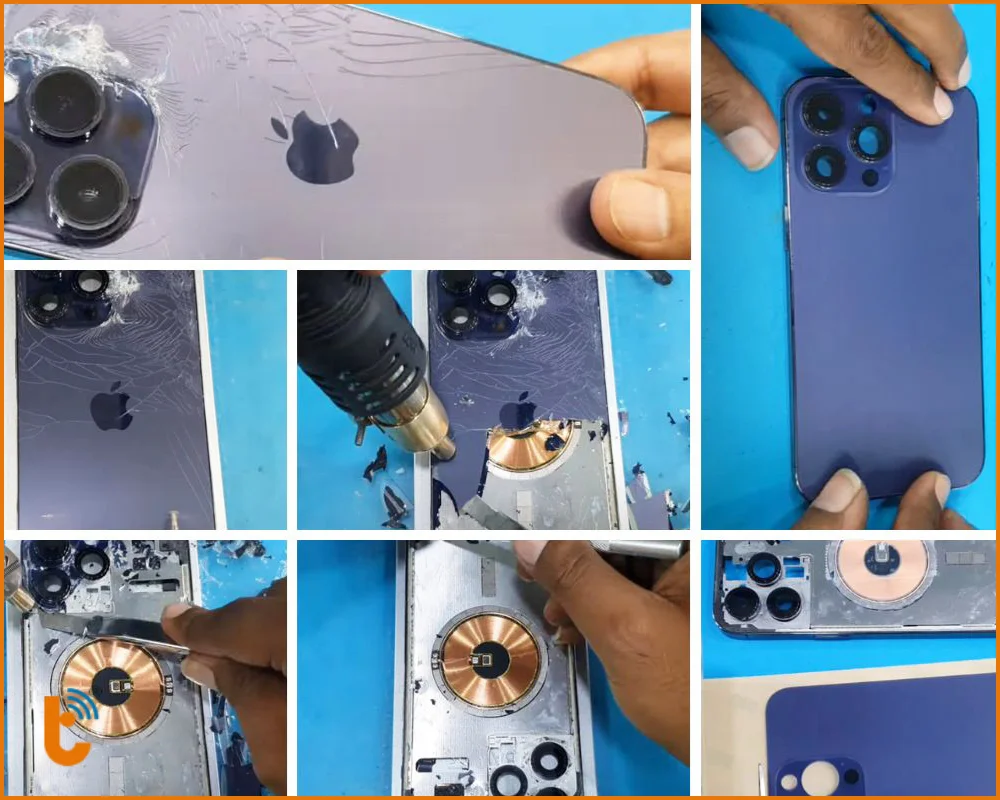 Các bước thay mặt kính lưng iPhone 14 Pro