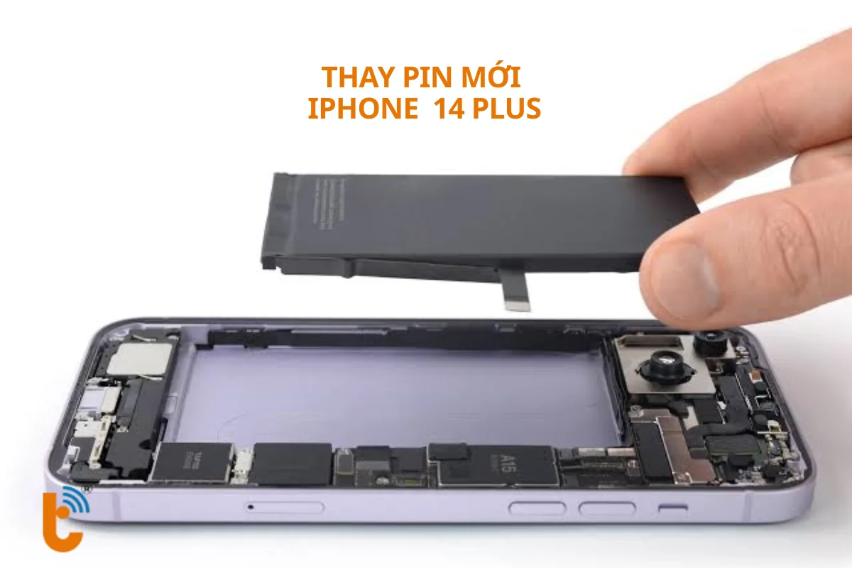 Thay pin mới điện thoại iPhone 14 Plus