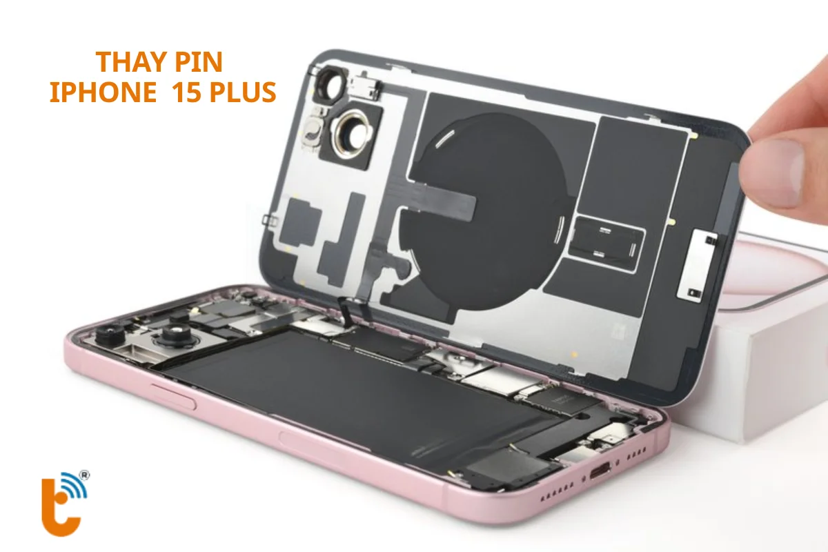 Thay pin mới điện thoại iPhone 15 Plus