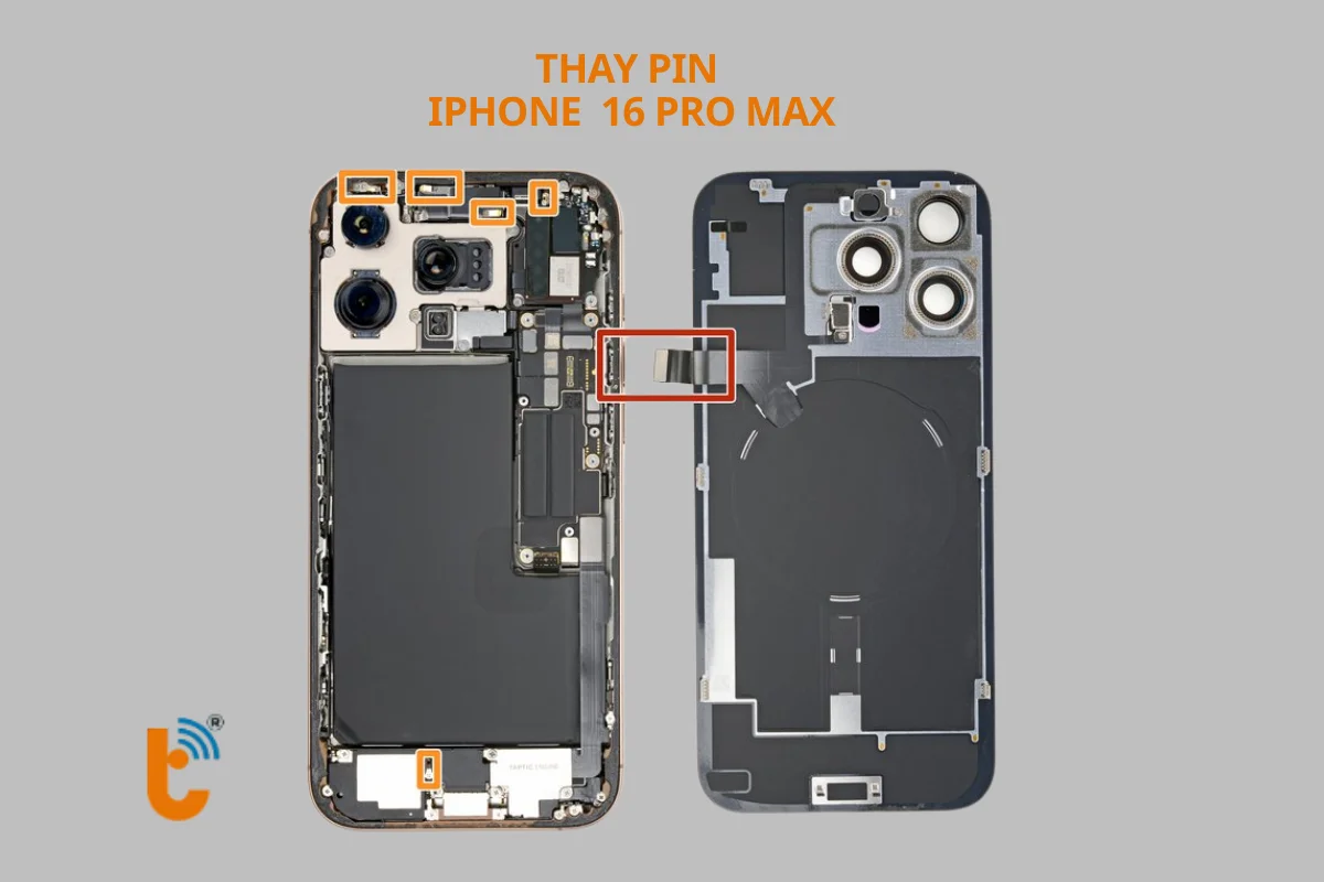 Thay pin mới cho điện thoại iPhone 16 Pro Max