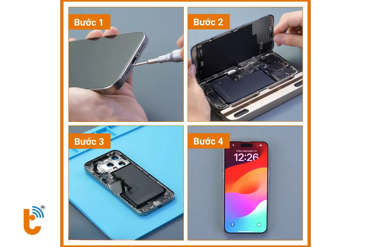 Quy trình thay pin iPhone