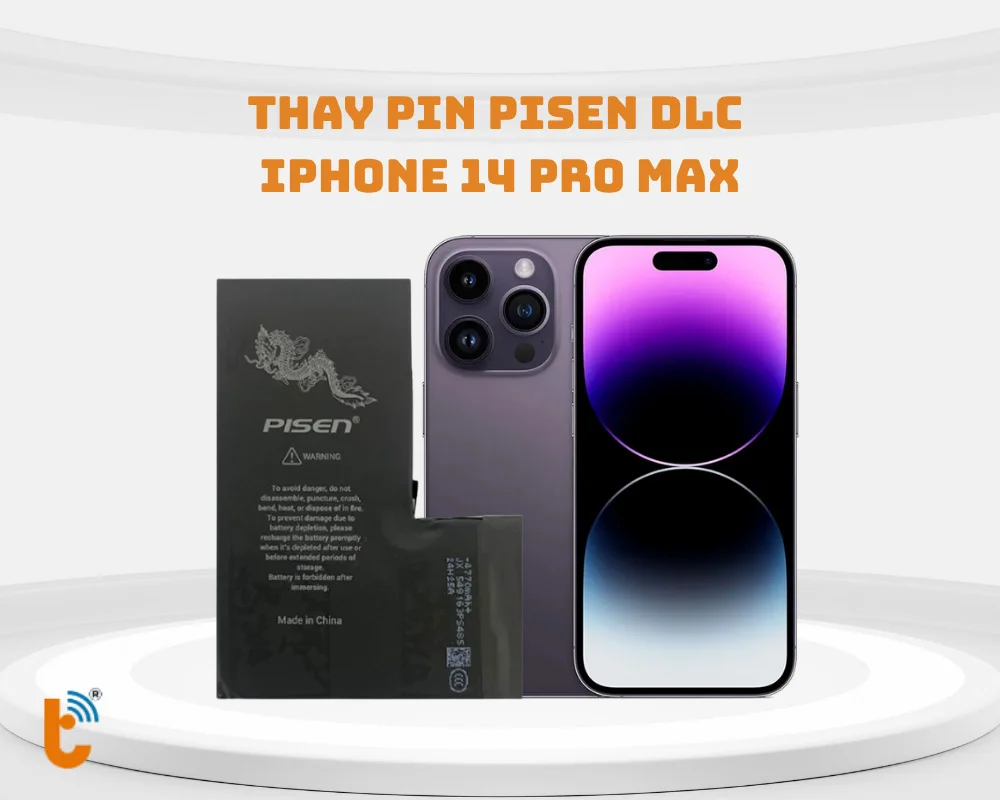Thay pin Pisen DLC iPhone 14 Pro Max
