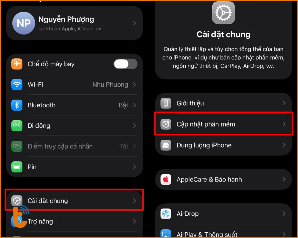 Cập nhật iOS khi bị lỗi loa