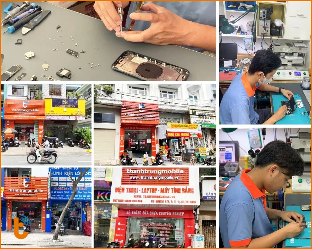 Hệ thống sửa chữa điện thoại chuyên nghiệp - Thành Trung Mobile