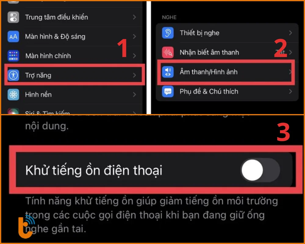 Tắt tính năng lọc tạp âm trên iPhone
