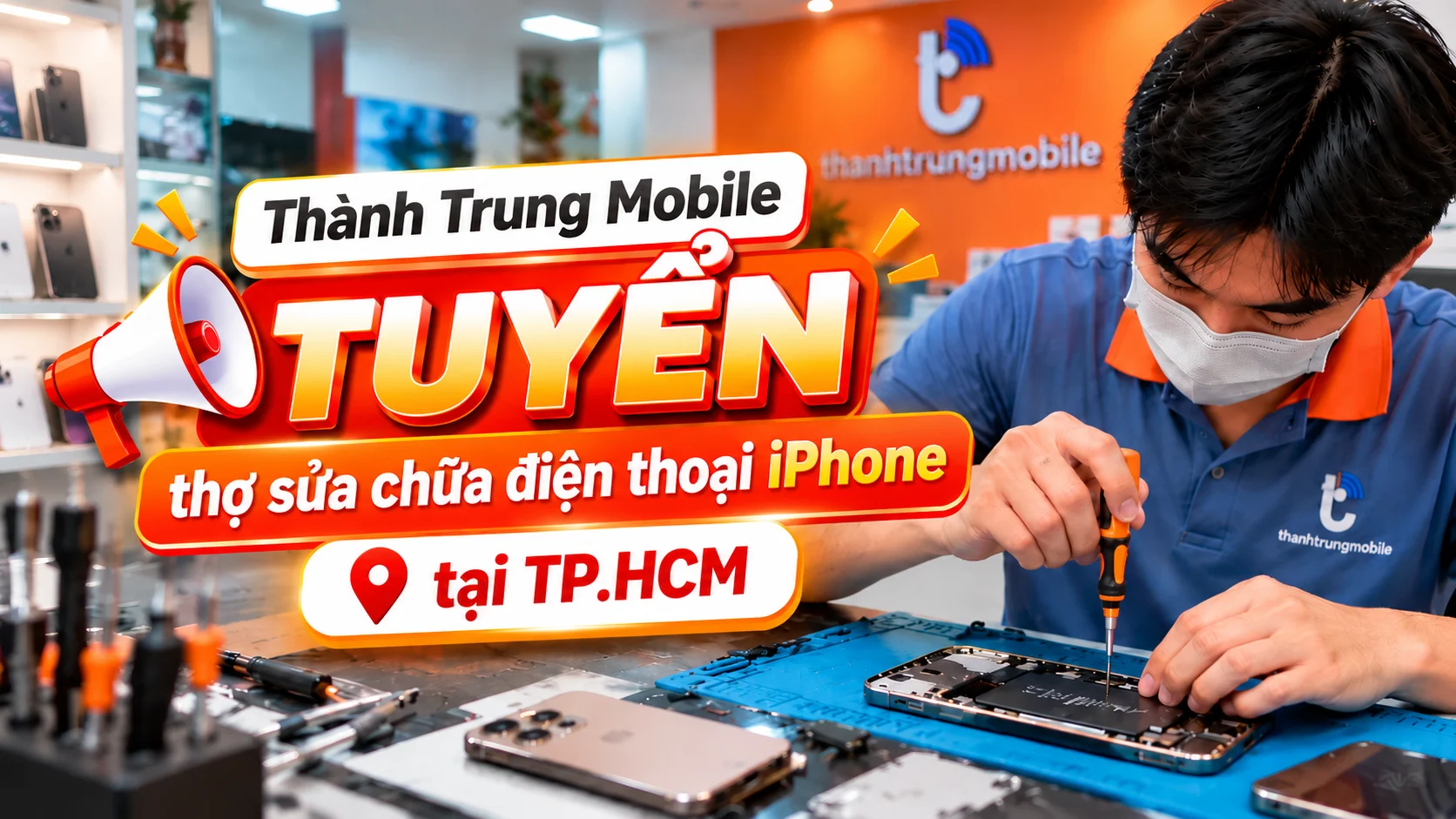 Thành Trung Mobile tuyển dụng thợ sửa chữa iPhone