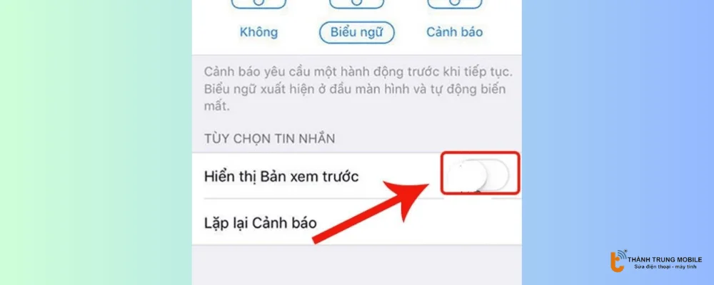 Tắt hiển thị nội dung thông báo trên dòng iPhone có hệ điều hành iOS 11 trở về trước