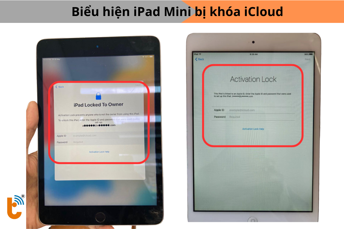 iPad Mini bị khóa iCloud