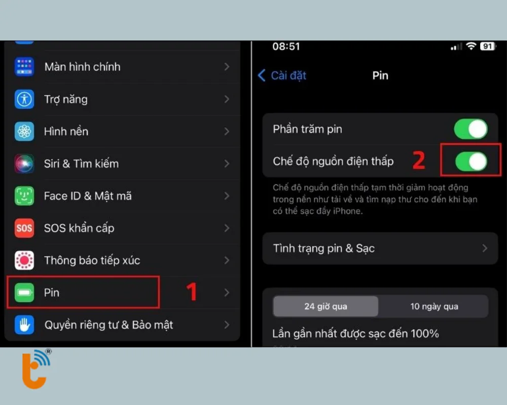 Bật Chế độ nguồn điện thấp để hạn chế nóng máy