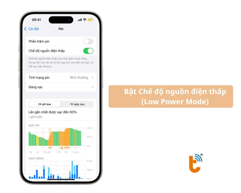 Bật Chế độ nguồn điện thấp (Low Power Mode)