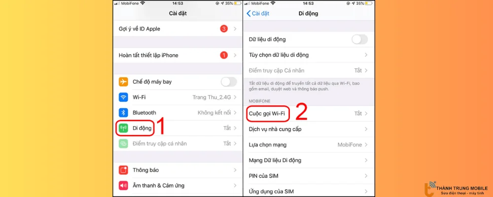 Bật cuộc gọi Wifi