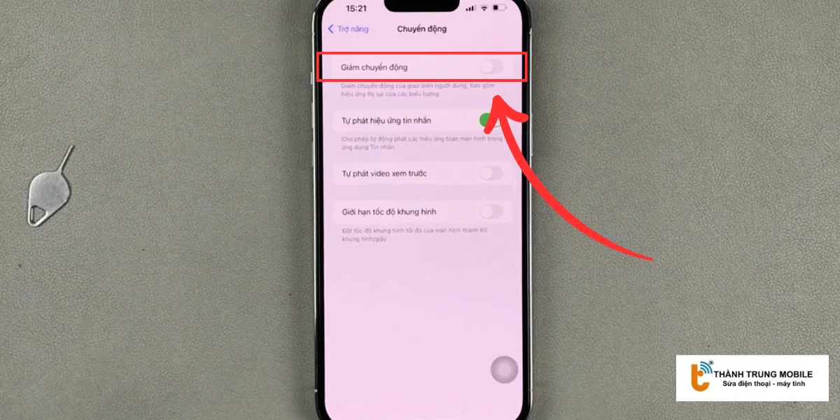  Bật Giảm chuyển động