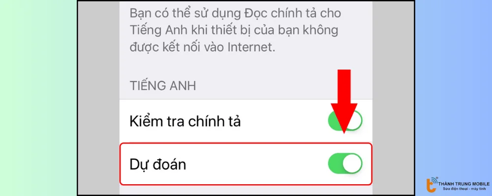 Bật lại tiên đoán trên iPhone