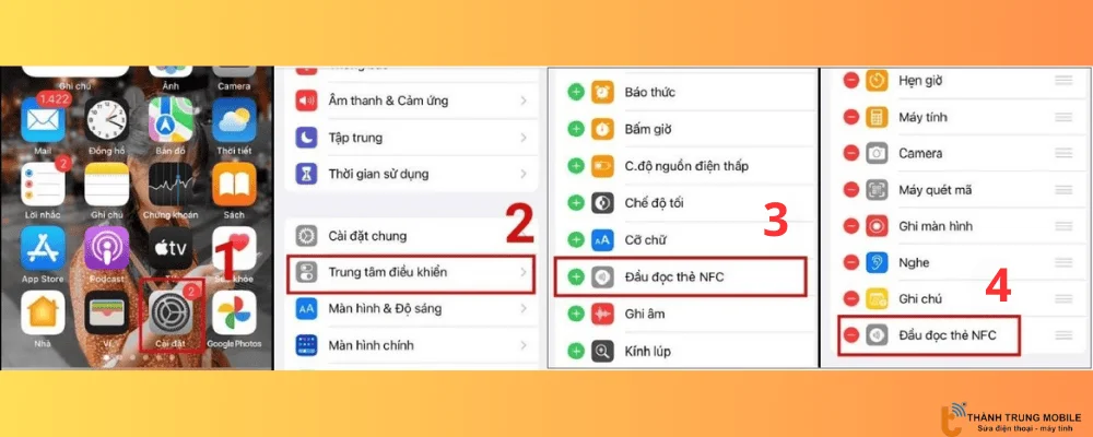 Bật NFC trong cài đặt
