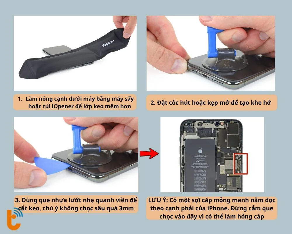 Các bước tách màn hình iPhone 11 Pro Max