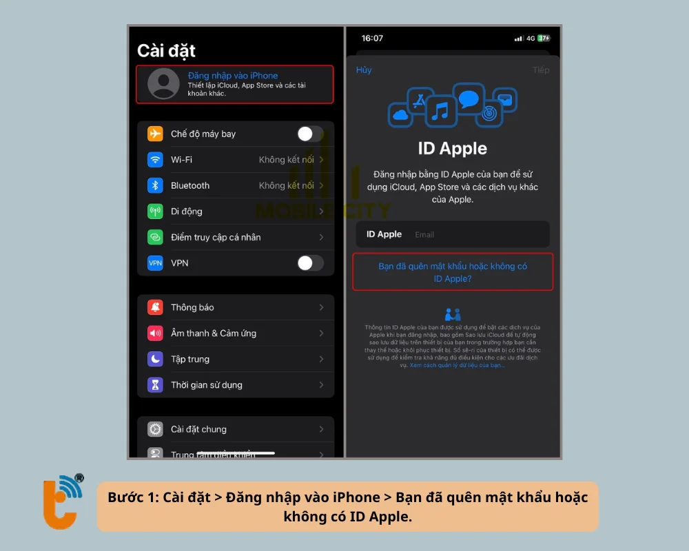 Các bước thực hiện tạo iCloud cho iPhone 13