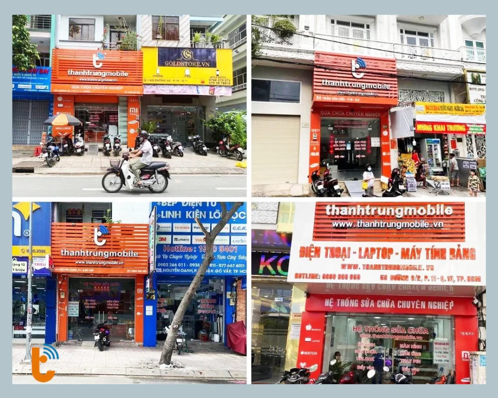 Các cửa hàng sửa chữa Thành Trung Mobile tại Thành phố Hồ Chí Minh