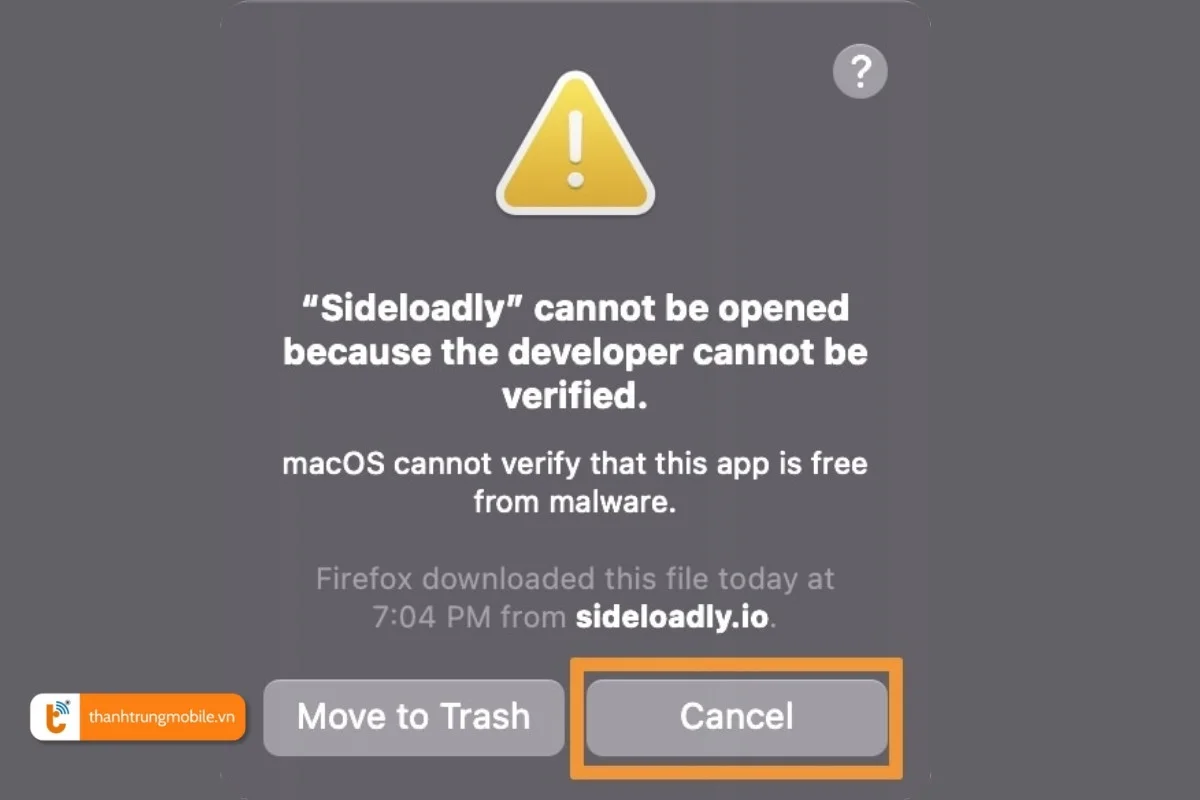 Các lỗi thường gặp khi sử dụng Sideloadly a2
