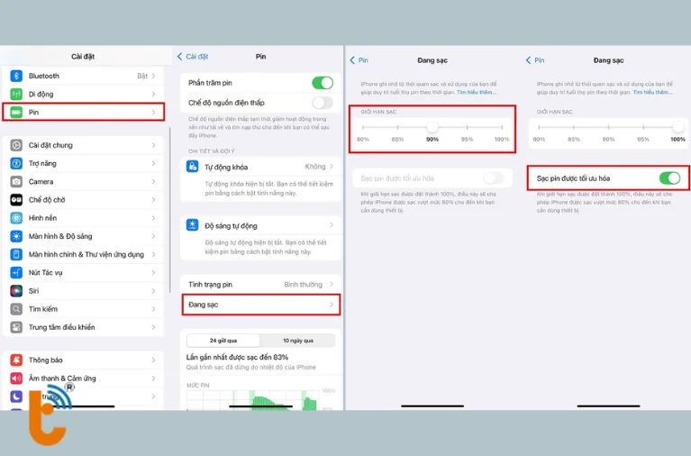 Cách bật sạc pin được tối ưu hóa đối với iPhone 15 trở lên