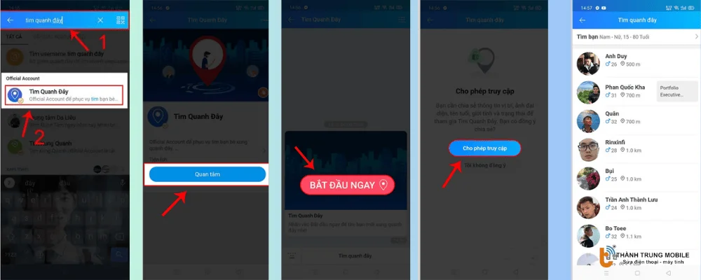 Cách bật tính năng tìm bạn quanh đây Zalo
