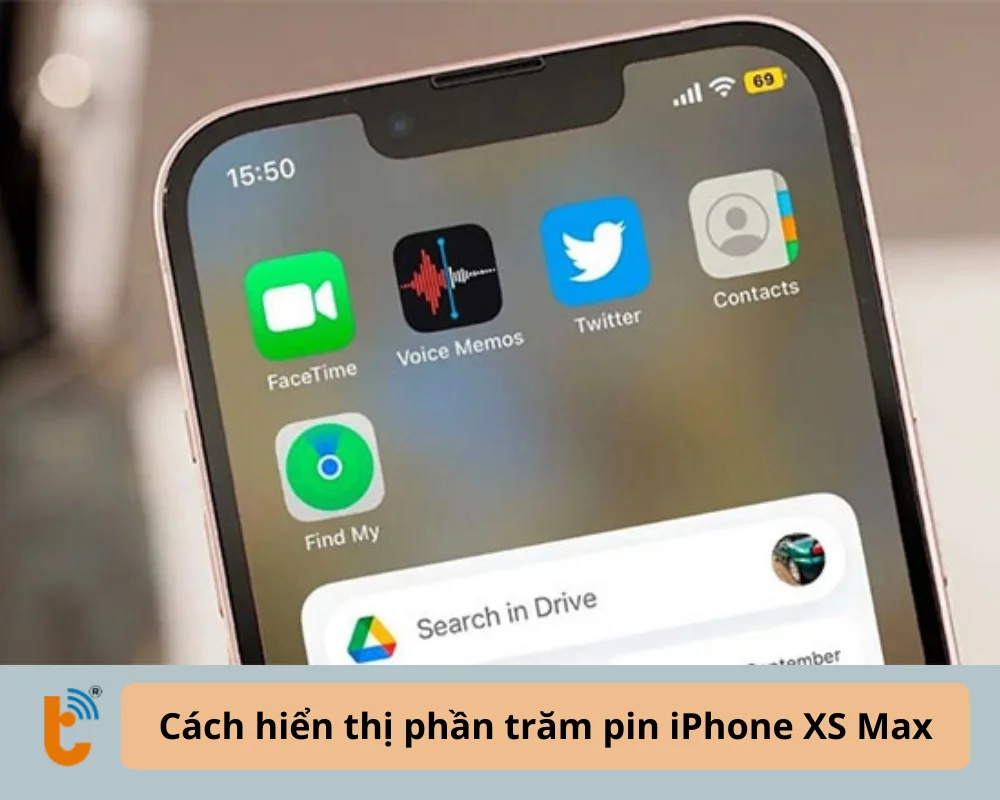Cách hiển thị phần trăm pin iPhone XS Max