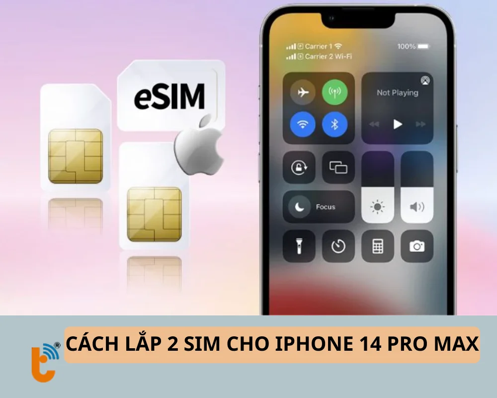 Cách lắp 2 SIM cho iPhone 14 Pro Max