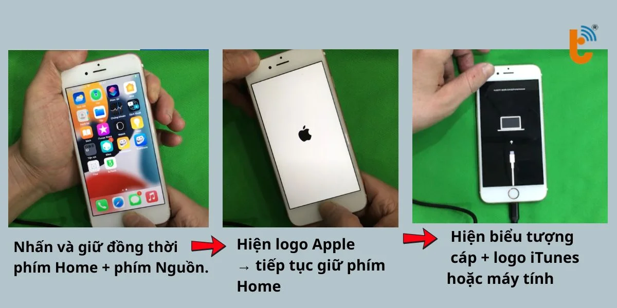 Đưa iPhone 6s về chế độ Recovery Mode