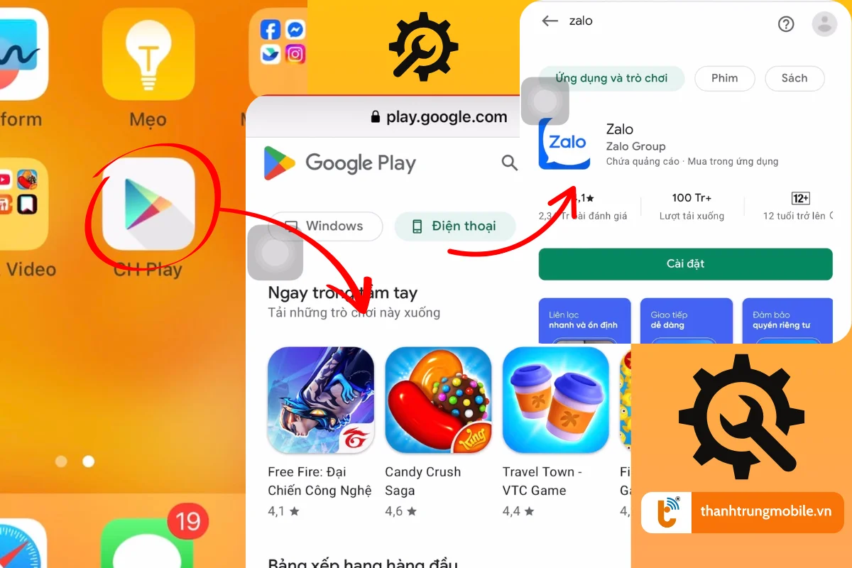 Cách tải ứng dụng CH Play trên iPhone