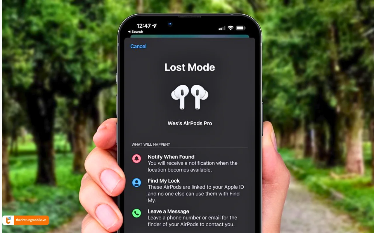 Cách tìm Airpods bị mất
