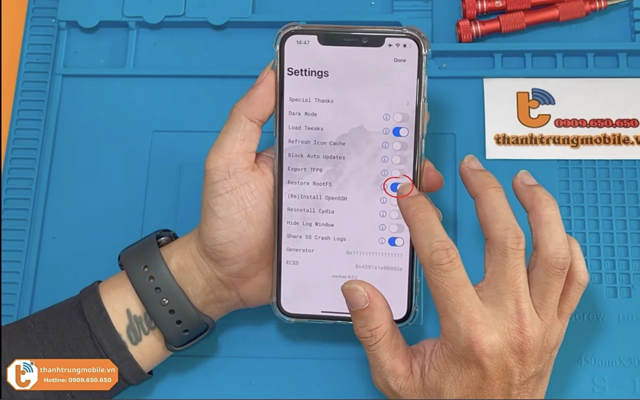 Cách xoá Jailbreak UncOver