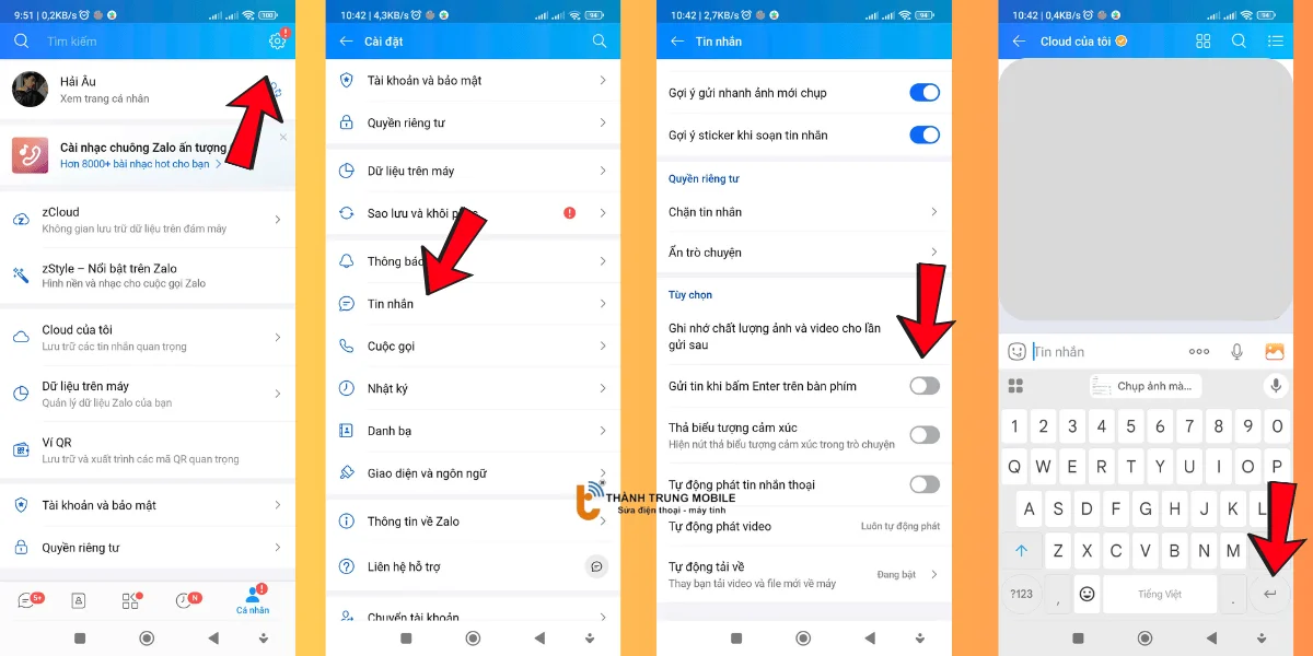 Cách xuống dòng trong Zalo trên điện thoại