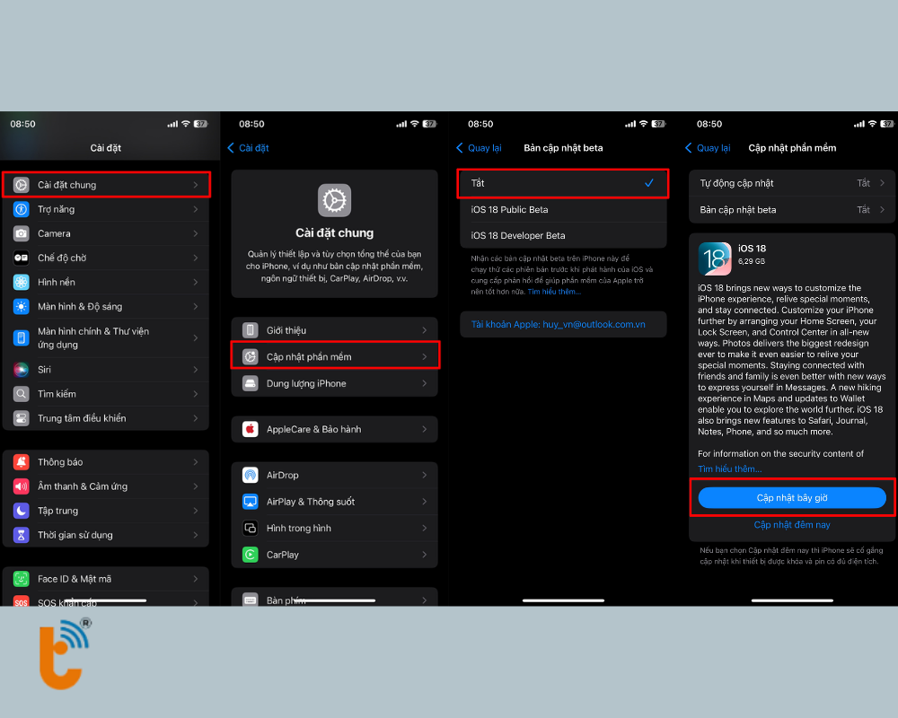 Cập nhật iOS mới nhất