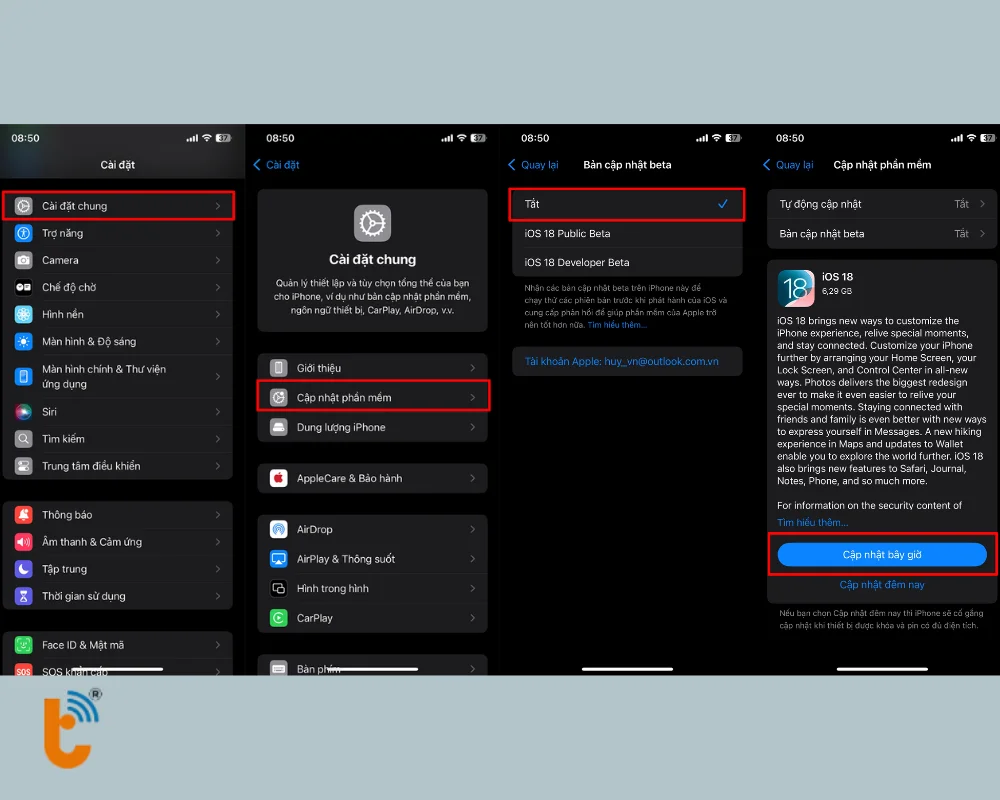 Cập nhật iOS mới nhất