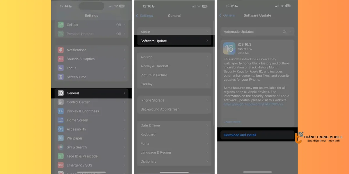 Cập nhật phần mềm iPhone