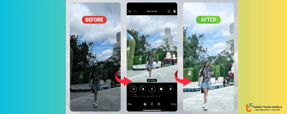 Chỉnh ảnh ngược sáng 