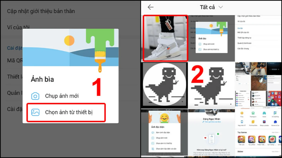 Chọn ảnh từ máy và nhấn Xong để lưu.