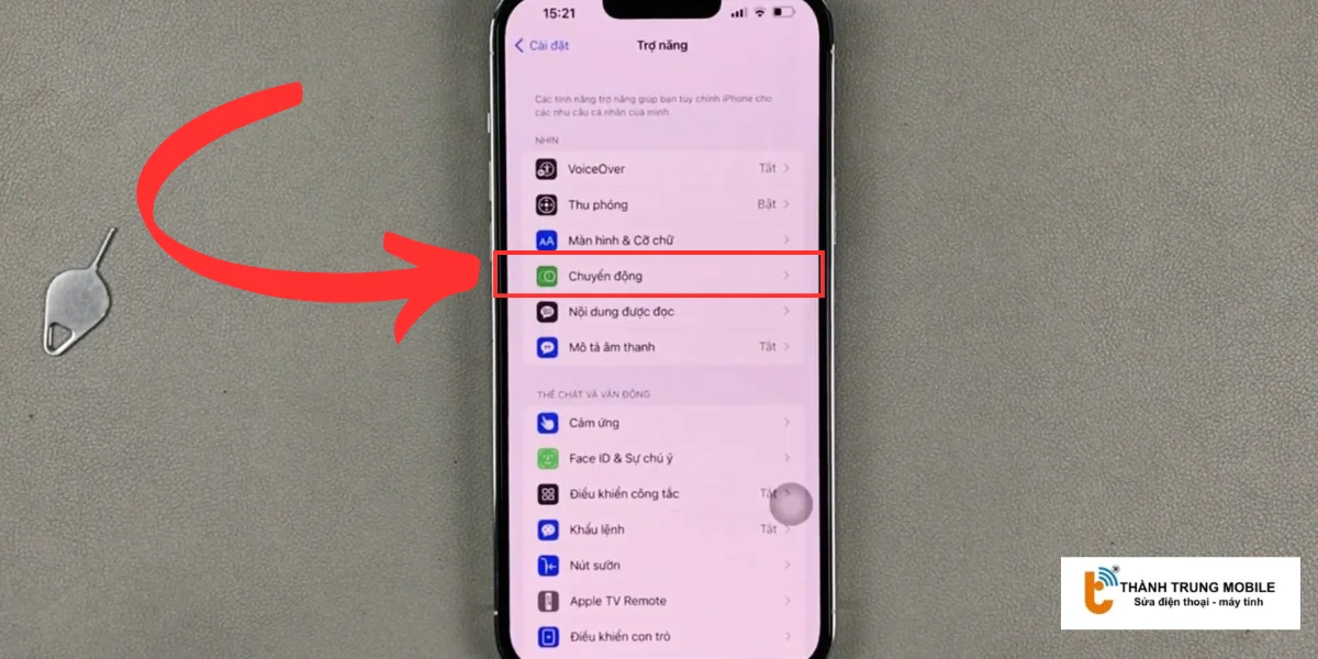 Chọn Chuyển động