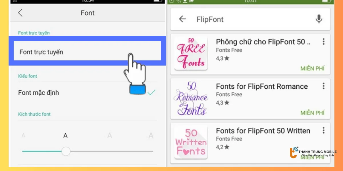 Chọn Font trực tuyến 