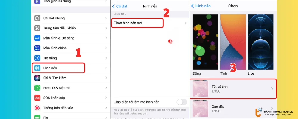 Chọn hình nền muốn đổi