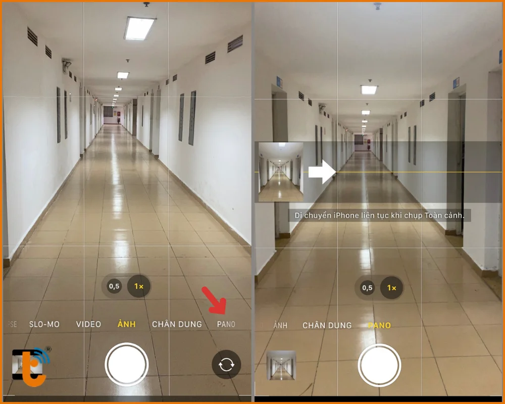 Chụp ảnh Panorama trên điện thoại iPhone