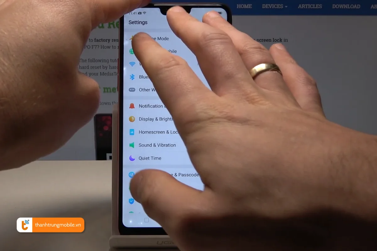 chụp màn hình oppo f7