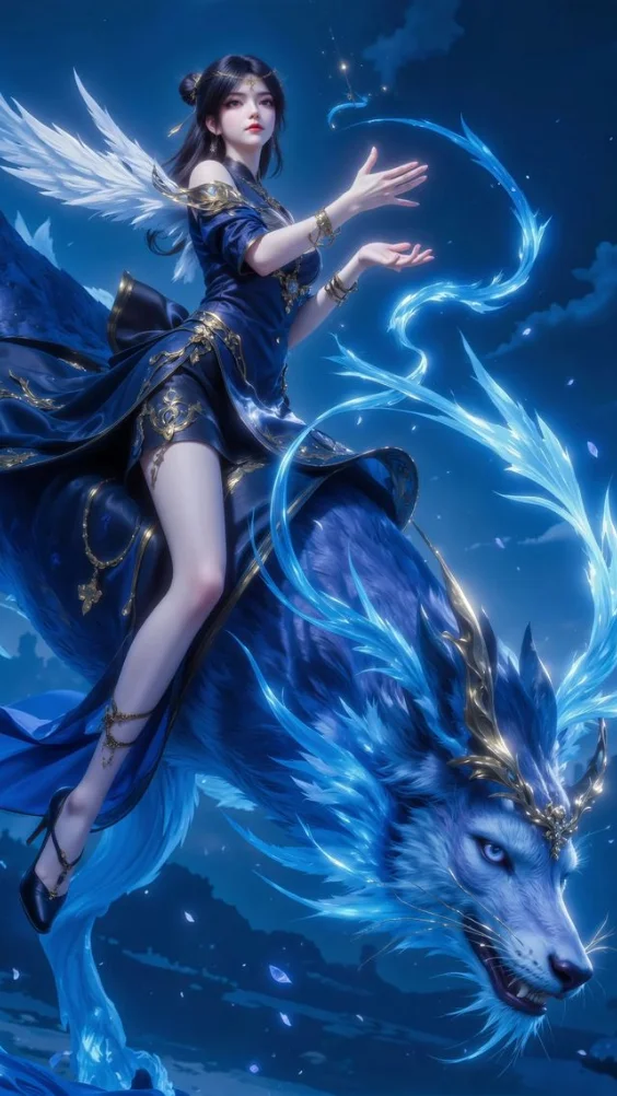 	Cô gái cưỡi sói lam trong đêm phép thuật