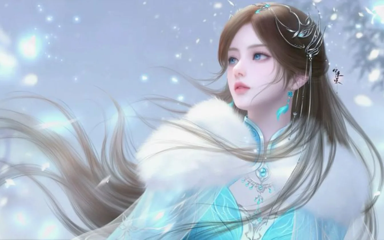 Công chúa tuyết trong màn sương trắng mùa đông