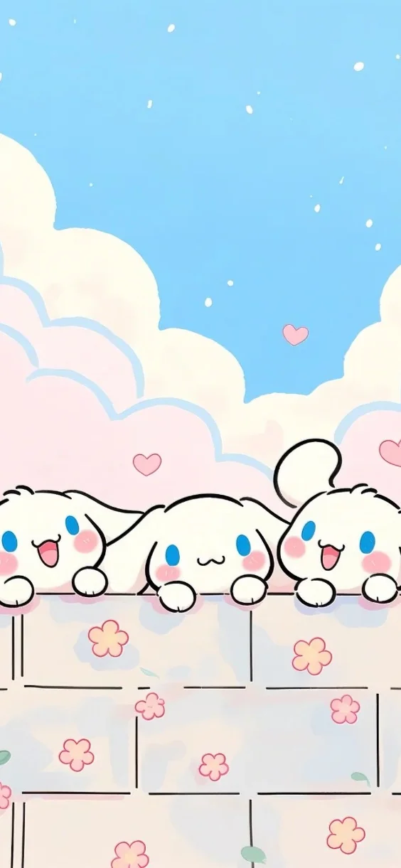 Hình nền thỏ cute trên tường