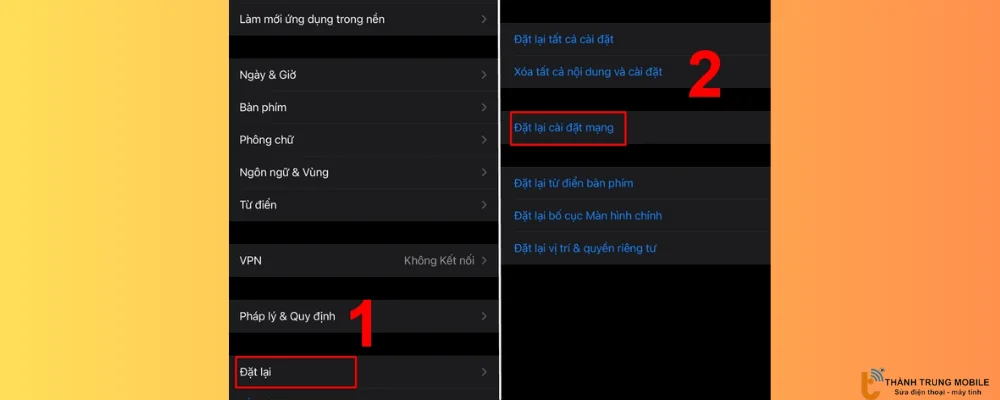 Đặt lại cài đặt mạng